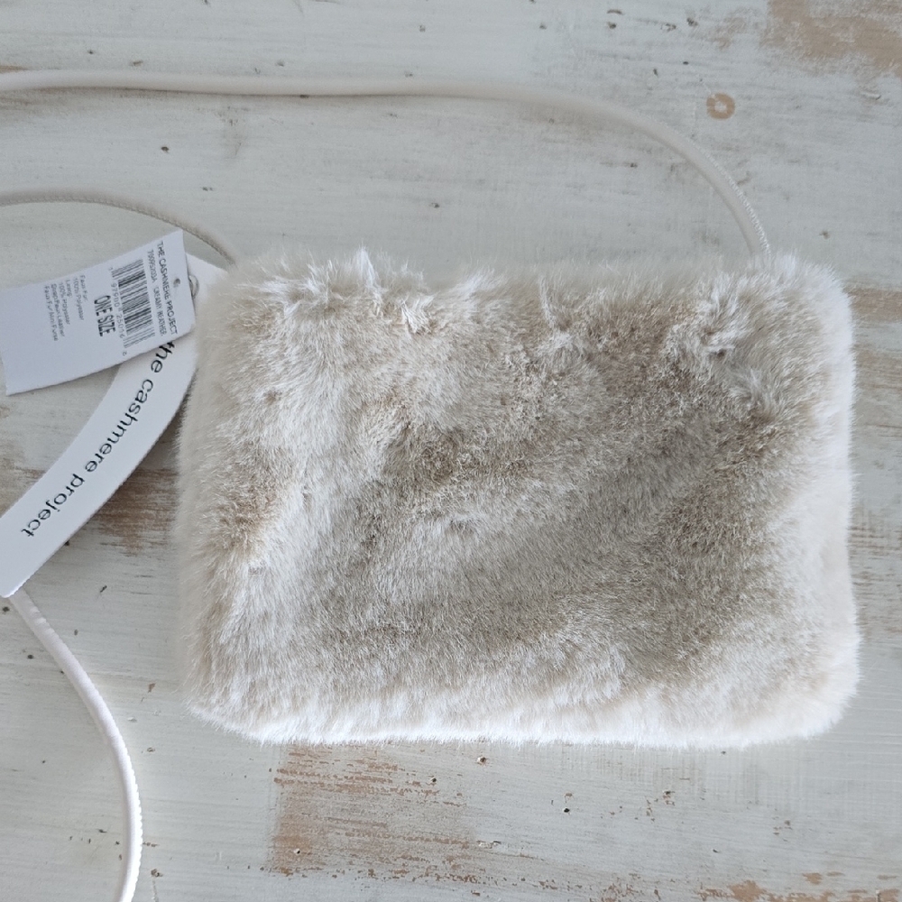 NWT The Cashmere Project Faux Fur Crossbody Bag